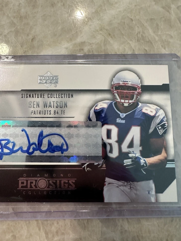Ben Watson #SC-BW 2004 UD Diamond Pro Sigs Signature Collection Patriots Auto - Image 3 of 4