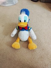 Disney Donald Duck Blue Shirt Blue Hat Plushie Stuffed Animal 12 Inch Tall