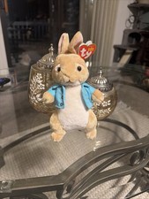 NWT Peter Rabbit ‘Cotton Tail’ Ty Beanie Babies Plush Easter Bunny MWMTs
