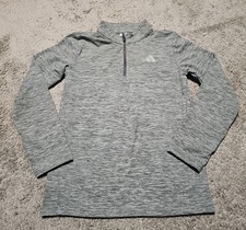 Adidas Boys Quater Zip Gray Size M 10/12 