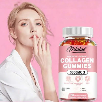 Collagen Gummies - with Biotin, Vitamin C - Maintenance of Normal Nails, - 60pcs