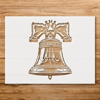 Liberty Bell Wall Art Reusable Plastic Stencil Physical Product - StencilAir