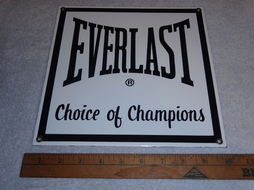 VINTAGE ANTIQUE "EVERLAST BOXING CHOICE OF CHAMPIONS" 10" PORCELAIN METAL SIGN!! - Picture 4 of 16
