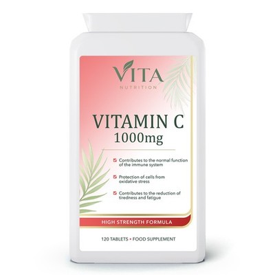 Vita Nutrition Vitamin C 1000mg hochfest 120 Tabletten vegane Formel