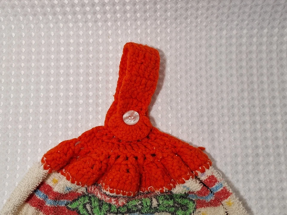 Toalla de mano vintage Dundee Teenage Mutant Ninja Turtles plato de rizo con flecos EE. UU. Foto 3 de 4