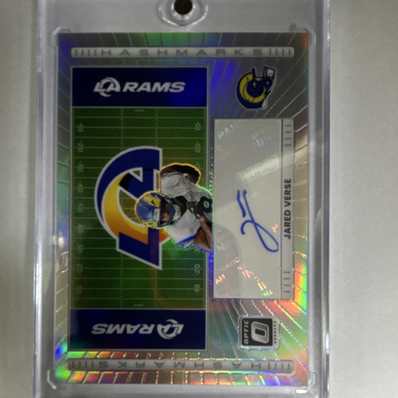 Panini 2023 Donruss Optic Hash Marks HM-JV Jared Verse Rams Auto Insert