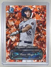 Carson Benge 2024 Bowman Chrome Draft Sapphire #SS-14 Orange Selections /25