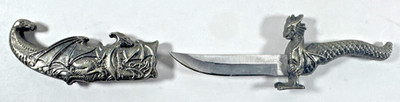 Mini Fury Knife Fantasy Dragon & Snake w/ Sheath - 2  Blade