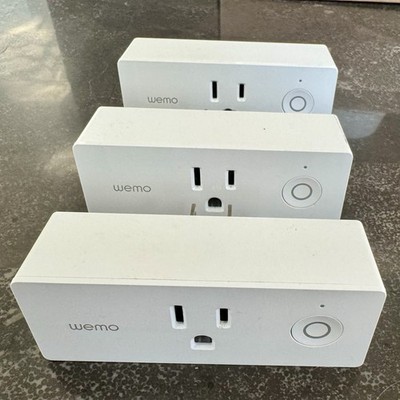 Wemo Mini Smart Outlet Plug Wi-Fi Enabled, White, F7C063, Pack of 3