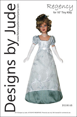 Regency Kleid Puppe Kleidung Nähen Muster Für 10 '' Winzige Kitty Tonner
