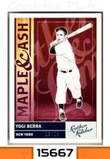 1-2019 PANINI LEATHER & LUMBER MAPLE & ASH YOGI BERRA NEW YORK YANKEES #MA-9