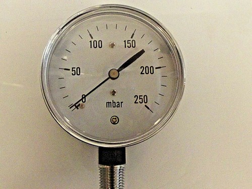 0-250 Milibar Kapselmessgerät, 0-3,6 psi Präzisionsmanometer, fein 63 mm Durchmesser