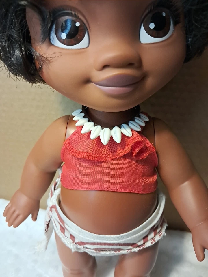 12"  Adorable Toddler Disney Young Moana Doll T55 Foto 3 de 4