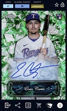 2024 TOPPS BUNT  SAPPHIRE SELECTIONS EVAN CARTER  GREEN LEGENDARY RANGERS /99