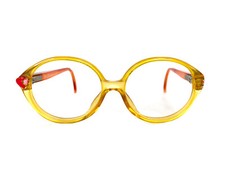 VTG Christian Dior Oval Youth Yellow Orange Glasses Austria 2409 70 48 14 125