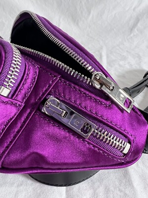 ALEXANDER WANG Purple Satin and Leather Women's Crossbody Bag | eBay