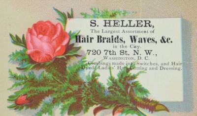 1870's-80's S. Heller Hair Braids & Waves Human Hair P55