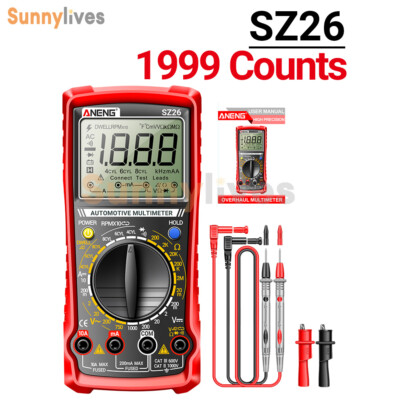 Digital Multimeter AC/DC Voltage DC Current Diode Resistance Tester 1999 Count