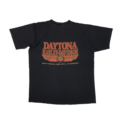 Vintage 1995 Harley Davidson T-shirt Warning Daytona Beach