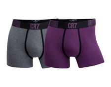 Cristiano Ronaldo CR7 2-Pack Boxer Briefs Gry/Purp Men's Underwear 8302-49-536
