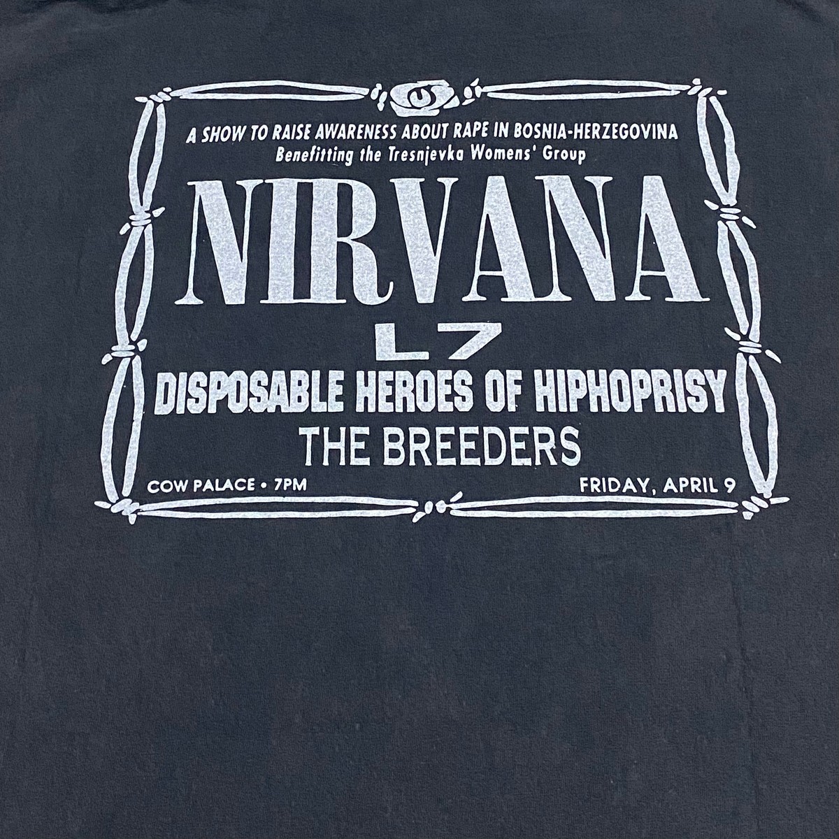 L7 NIRVANA Breeders Vintage 90s Kurt Cobain Band (L) Single Stitch