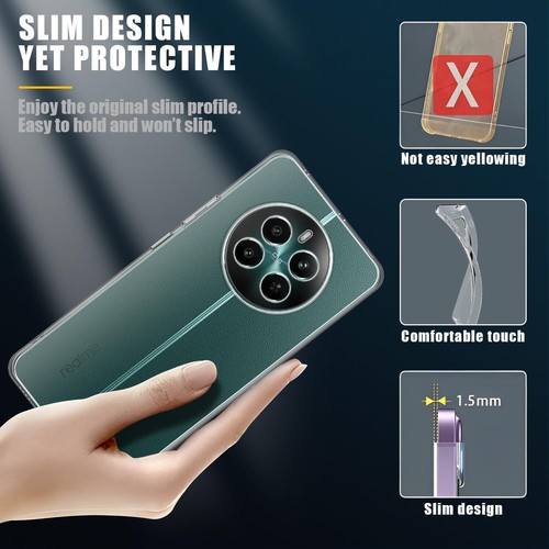 CUSTODIA SLIM BACK COVER per REALME 12 PLUS 5G + PELLICOLA VETRO TEMPERATO - Zdjęcie 5 z 6