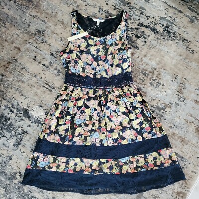 NWT LC Lauren Conrad Sunshine Revival Floral Lace Dress Size 2 blue yellow mini | eBay NWT LC Lauren Conrad Sunshine Revival Floral Lace Dress Size 2 blue yellow mini | eBay