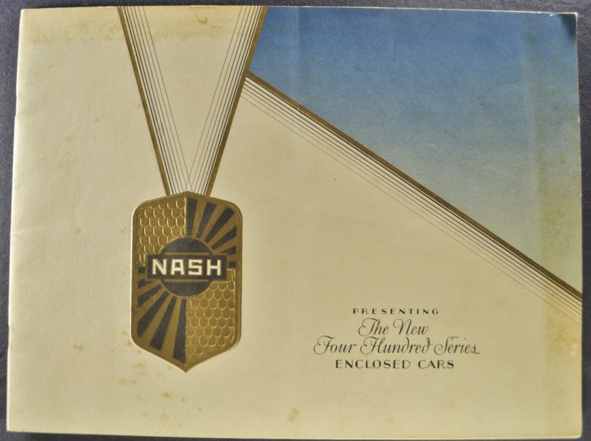 1929 Nash 400 Catalog Standard Special Advanced 6 Sedan Cabriolet