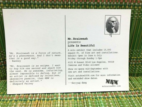 Mr. Brainwash Postkarte Druck 6x4 Andy Warhol Campbells Tomate Spraydose Graffiti - Bild 5 von 7