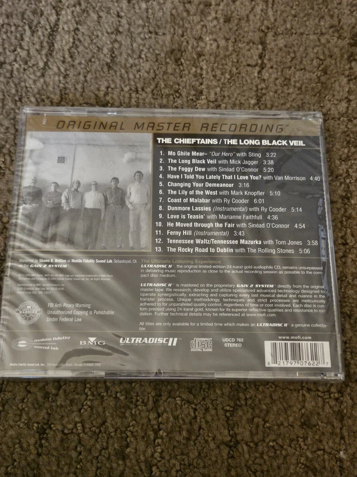 NEW Long Black Veil The Chieftains CD Mobile Fidelity Sound Lab MFSL 24 KT Gold Foto 3 de 4