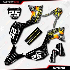 Gray Spark Racing Graphics Kit fits Honda CRF250 18-21 Crf 250 Crf250f