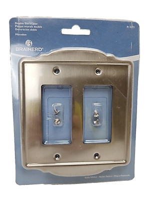 Brainerd W35865-SN Macedon Satin Nickel Double GFCI Wall Plate Cover 812373