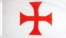 KNIGHTS TEMPLAR RED CROSS FLAG 5' x 3 Medieval Crusaders Masonic Crusades Battle