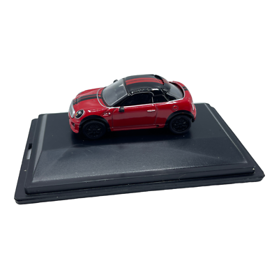MINI Cooper S Coupe R58 Chilli Red with Black Roof Diecast car 1