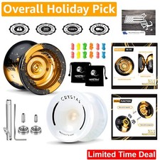 Professional Yoyo Set - N11 Golden and K2 White - Bearings Kit Bags Strings