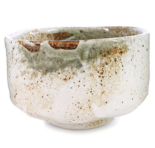 Mino Ware Yuki Shino Chawan - Ciotola da tè giapponese artigianale, (Q6y)