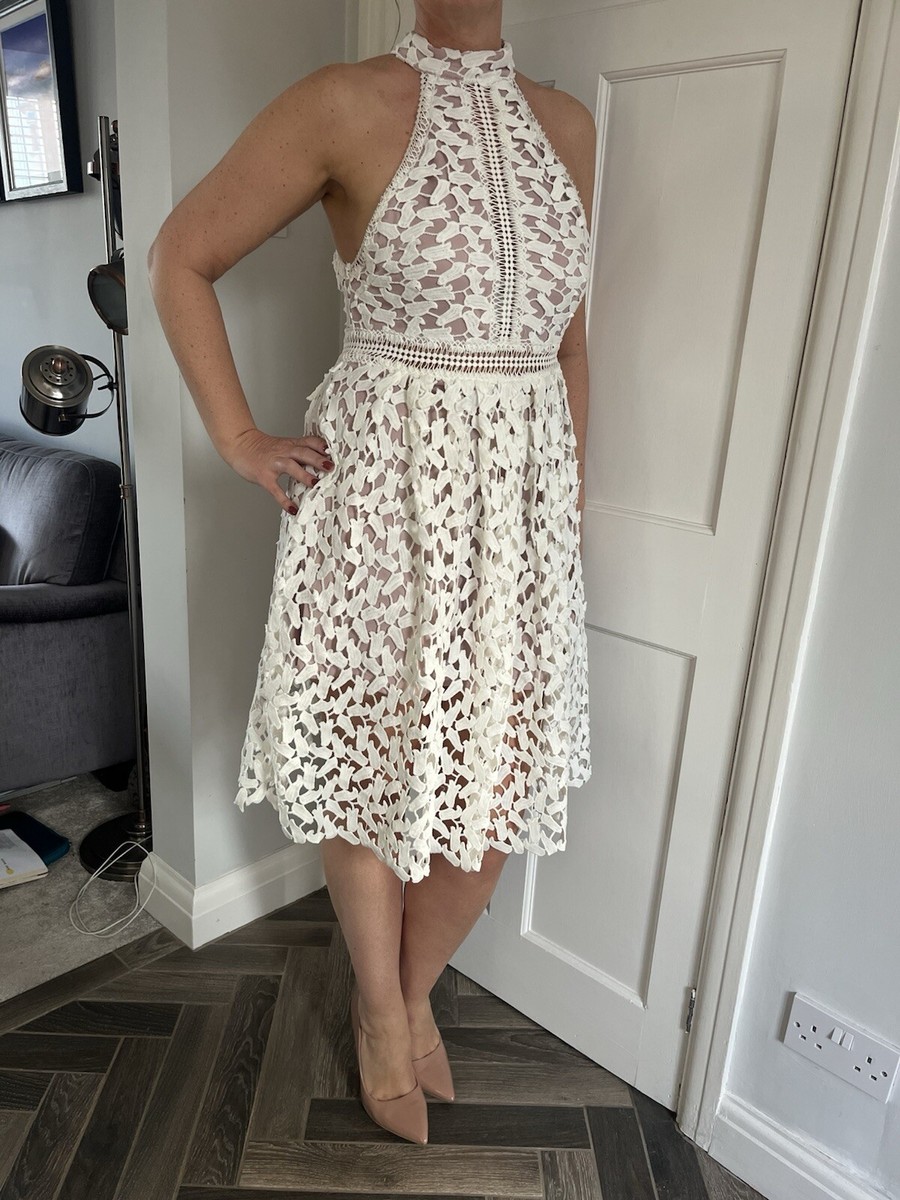 Love Triangle Pink And White Lace Dress. Size 12