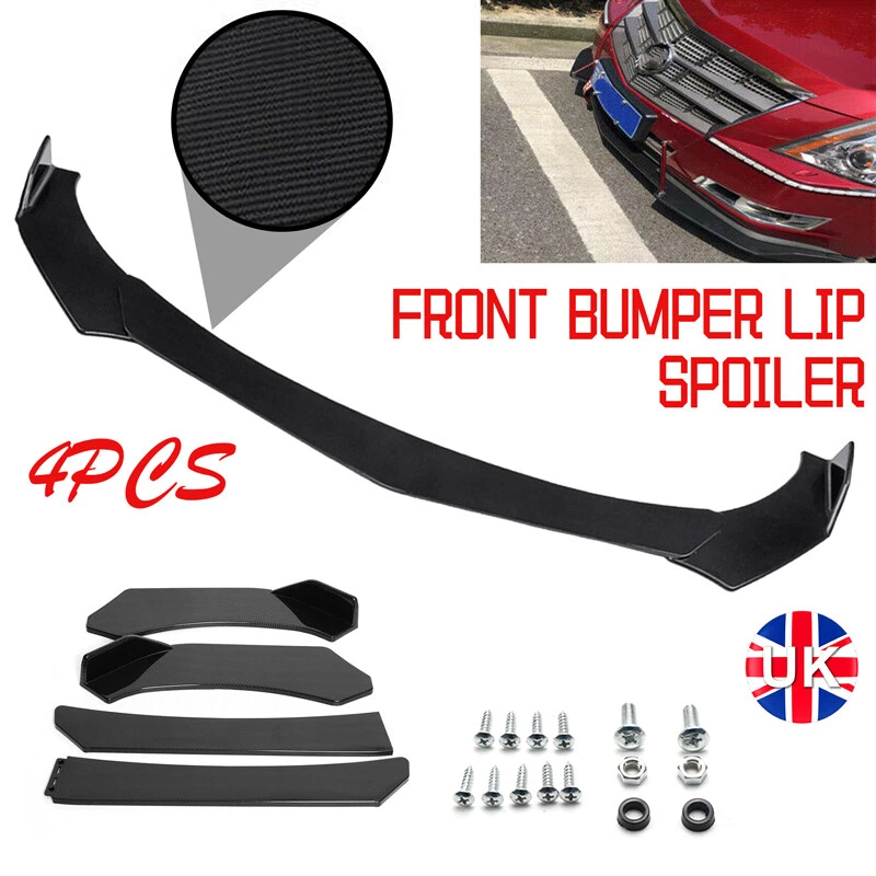 For BMW 328i 335i E90 E60 Carbon Fiber Front Bumper Lip Spoiler Splitter Kit AL - Image 4 of 4