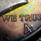 1964 50c Kennedy Half Dollar - PQ Neon Rainbow Toning - BU - SKU-H3340