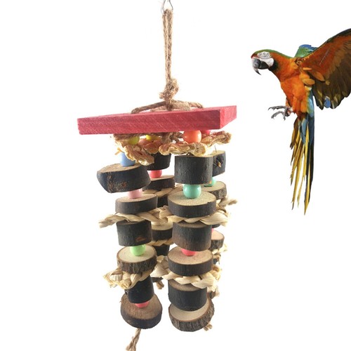 Bird Hanging Chewing Toy Parrot Tearing Toy Chew Ladder Bell - Picture 6 of 12