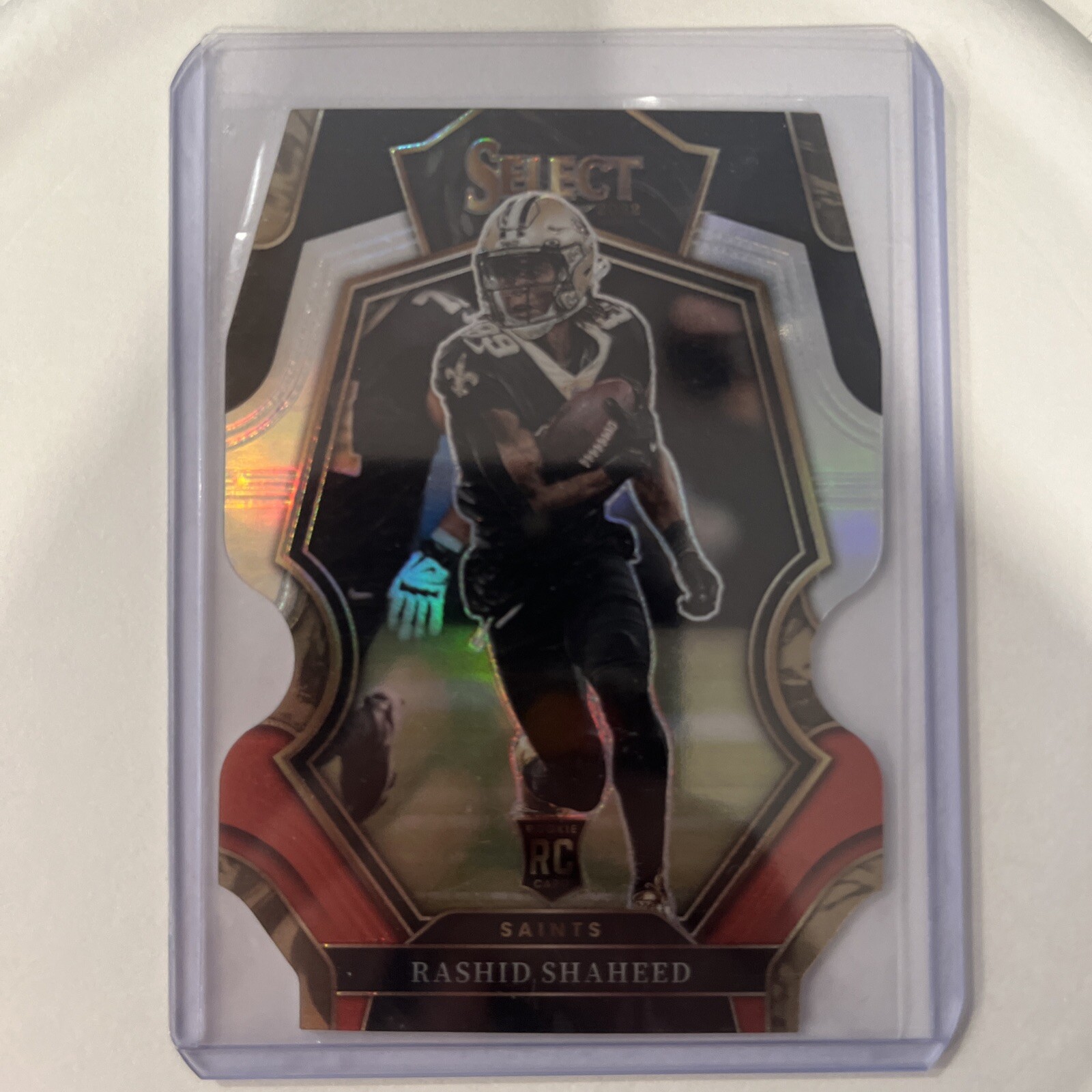 2022 Panini Select - Premier Level Red & Black Prizm Die-Cut #172 Rashid Shaheed