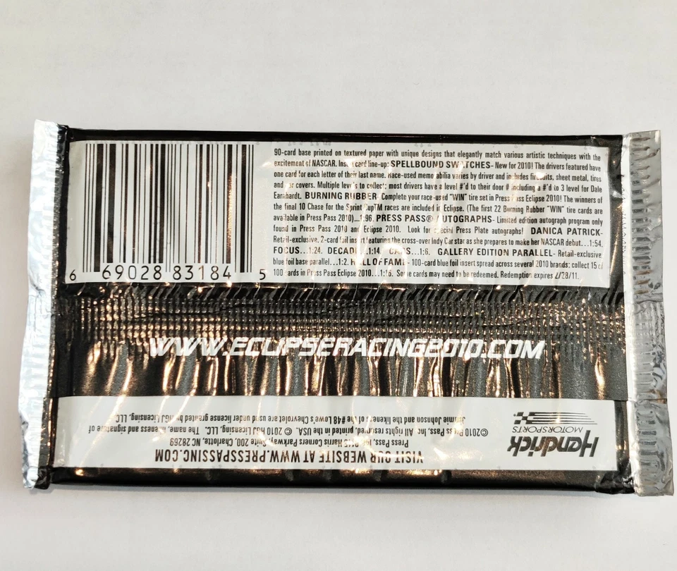2010 Press Pass Eclipse NASCAR Trading Cards Booster Retail Pack Unopened Rare - Image 2 of 3