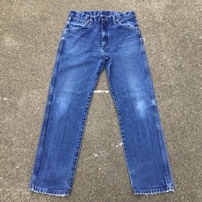 Vintage Wrangler 13MWZ Cowboy Cut Blue Jean Mens Size 30 x 29 Made Of USA Denim