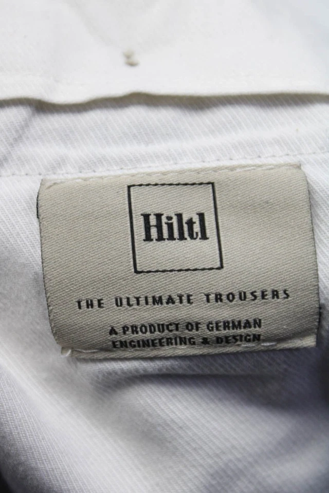 Pantalones sin cordones con cremallera y botones Hiltl para hombre gris oscuro talla US 36 Foto 4 de 4