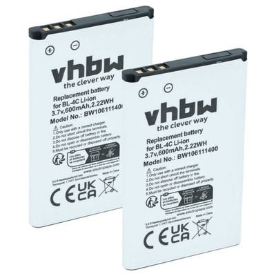 2x Akku für Olympia BL-VA BL-OS4 Joy Plus Seniorenhandy BL-40 KAC5 600mAh