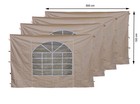QUICK STAR 4 Seitenteile mit PVC Fenster 300x195cm für Pavillon 3x3m Sand