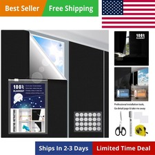 Blackout Curtains for Bedroom - 39" X 57" Portable Blackout Blinds Curtain for A