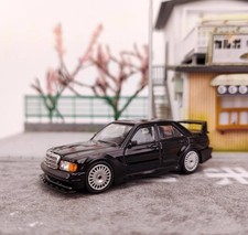 GB 1:64 SEEKER Black 190E 2.5-16 Evolution Sports Model Diecast Collect Car