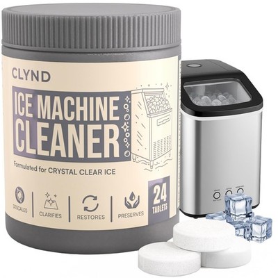 Ice Machine Cleaner Tablets 24-Pack - Non-Corrosive, Unscented, No Residue, Desc