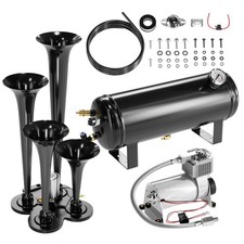 150DB Train Air Horn Kit, 4 Horn Kits for 150 PSI 12V Air Compressors, Ultra ...